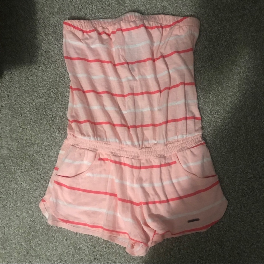 A&F soft pink tube romper NEW